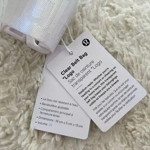 ルルレモン　日本未入荷　Clear Belt Bag 1L Logo ビニール NEW Lululemon Everywhere Belt Bag Clear Logo White 1L | eBay